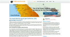 Desktop Screenshot of californiarecords.info